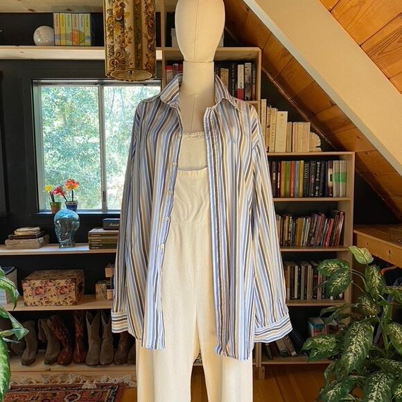 Burberry Shirt Blue Stripe - Picture 1 of 5